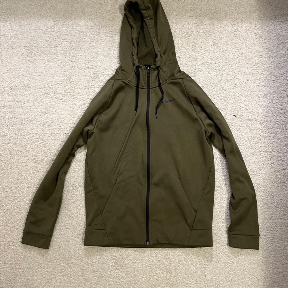 Nike men’s small Olive Green Hooded Jacket